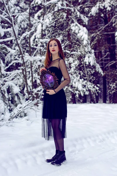 Zimní Magická Scéna Vánoční Čas Inspirace Zimní Dovolená Krásná Moderní — Stock fotografie