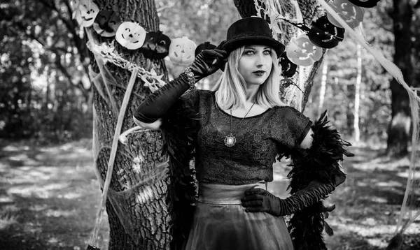 Cosplay Des Sorciers Idées Pour Fête Halloween Concept Vacances Automne — Photo