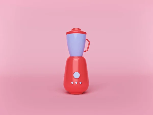 karikatür biçimi minimal karıştırıcı pastel arkaplanda izole edildi. Mutfak Aletleri. 3d oluşturma