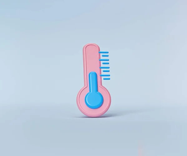 Піктограма Термометра Холодної Погоди Мінімальна Концепція Візуалізація — стокове фото