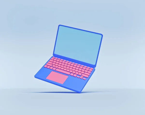 Laptop Aislado Icono Mínimo Símbolo Concepto Tecnología Renderizado — Foto de Stock
