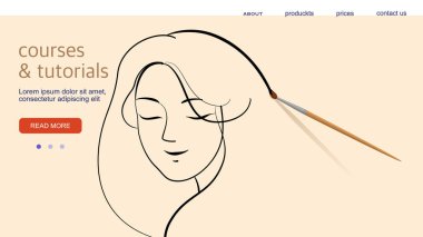 Web sitesi tasarımı, yatay afiş, yaratıcı iniş sayfası.