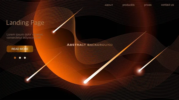 Fondo abstracto, ilustración cósmica para landing page — Archivo Imágenes Vectoriales