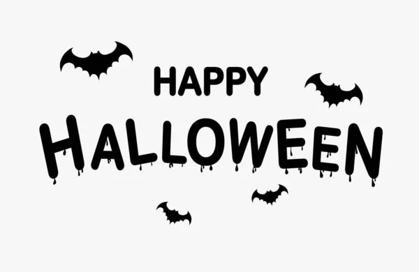 Mutlu Cadılar Bayramı mesaj efektleri. Vektör İllüstrasyonu.