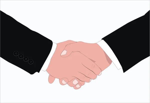 İş adamı el sıkışıyor. Vektör illüstrasyonu.