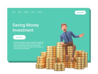 Çizgi film karakteri iş adamı ve madeni paralar başarılı oldu.