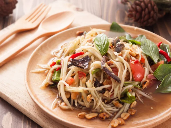 Papaya salatası (Som Tam), Tayland yemeği,