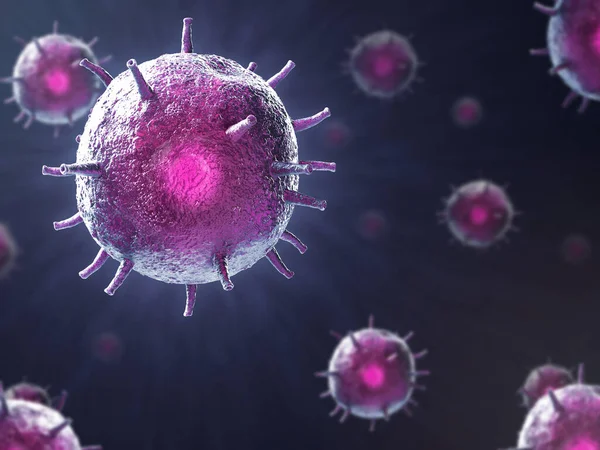 Рендеринг Вірусу Корона Спалах Небезпечного Грипу Пандемічної Медичної Концепції Ризику — стокове фото