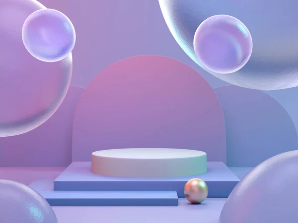 Ürün gösterimi için 3d gradyan podyum 3d arkaplan.