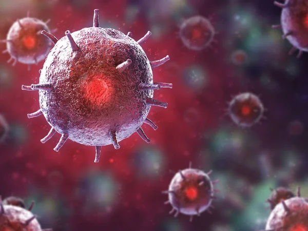 Рендеринг Вірусу Корона Спалах Небезпечного Грипу Пандемічної Медичної Концепції Ризику — стокове фото