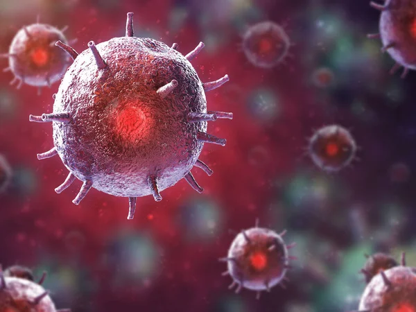 Renderen Van Corona Virus Uitbraak Gevaarlijke Griep Stam Gevallen Als — Stockfoto