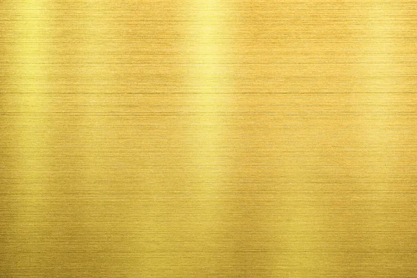 Textura Metal Dourado Chapa Aço Inoxidável Escovada Com Reflexão Luz — Fotografia de Stock