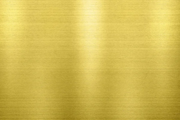 Textura Metal Dorado Placa Acero Inoxidable Cepillado Con Reflejo Luz Fotos de stock libres de derechos