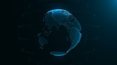 dijital veri dünyanın Soyut 3d render