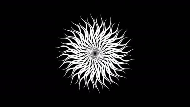 Hypnotiska mask solen illusion sömlös — Stockvideo