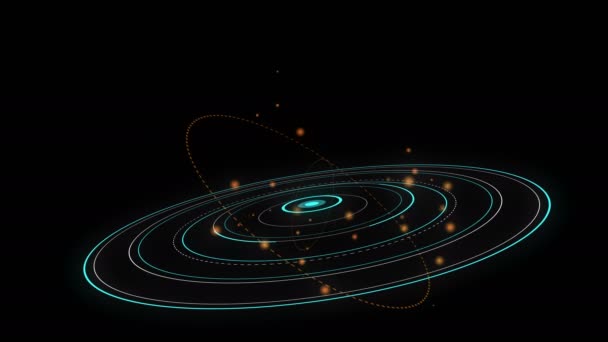 Belle animation 3D du HUD futuriste. Affichage tête haute Données informatiques .