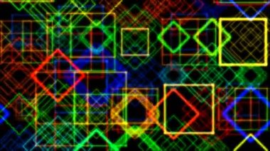 Animasyon çok renkli parlak dikdörtgenler