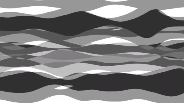 Animación plana con onda de rayas — Vídeo de stock