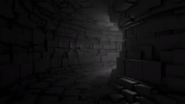 bir sonsuz siyah tünel üzerinden uçmak