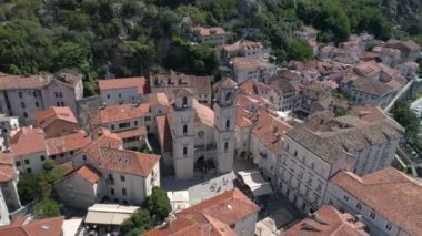 Kotor, Karadağ eski şehrin havadan görünümü