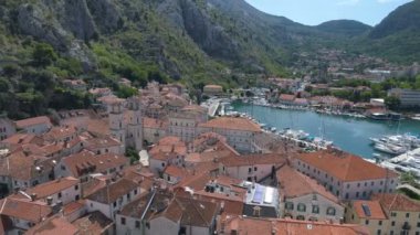 Kotor, Karadağ eski şehrin havadan görünümü