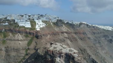 Santorini Adası üzerinde Imerovigli Köyü