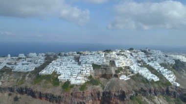 Santorini Adası üzerinde Imerovigli Köyü