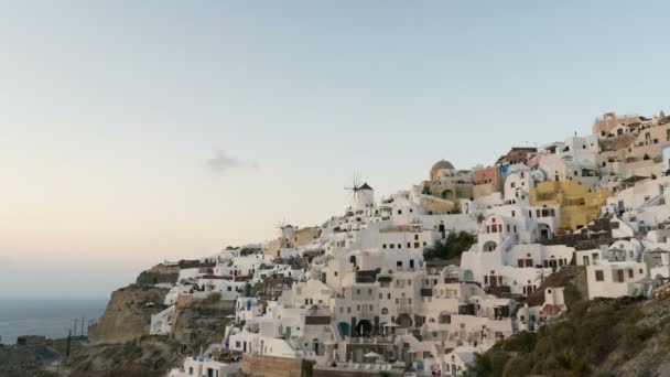 Magische zonsondergang op Santorini eiland, Griekenland — Stockvideo