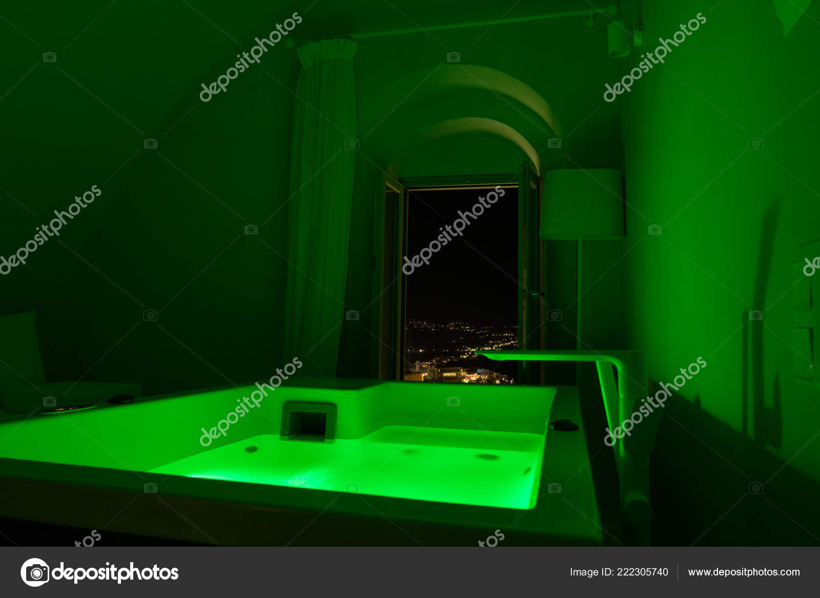 Luxury Travel Santorini Vacation Hotel Jacuzzi In Colored