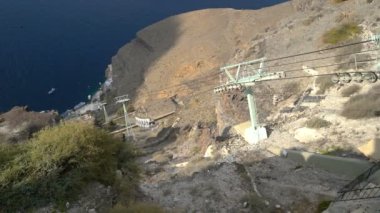 Santorini teleferik - kabin taşıma