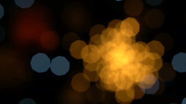 Luces coloridas bokeh — Vídeos de Stock