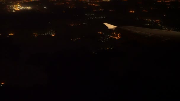 Вид с самолета на Москву — стоковое видео