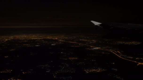 Vista desde avión a la ciudad de Moscú — Vídeos de Stock