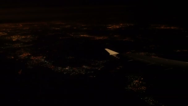 Pohled z letadla do Moskvy city — Stock video
