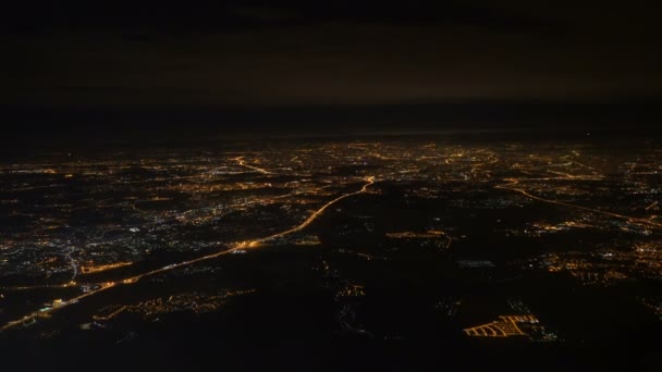 Vista desde avión a la ciudad de Moscú — Vídeo de stock