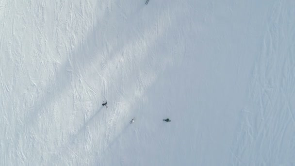 滑雪场的空中景观 — 图库视频影像