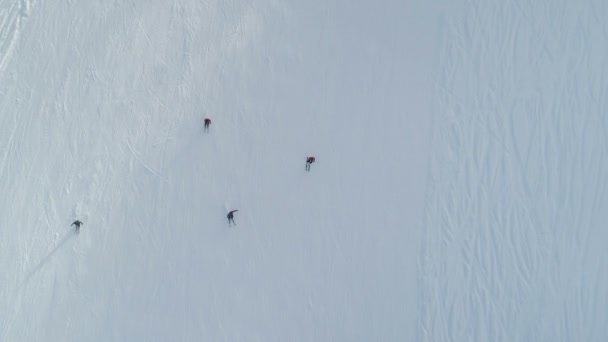 Vista aérea de la estación de esquí — Vídeo de stock