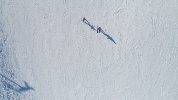 Snöig Backarna Skidorten Savin Kuk Montenegro Antenn — Stockvideo