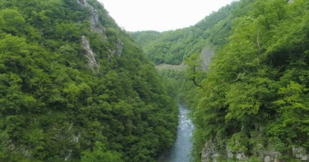 vue aérienne du canyon de la rivière Moraca .