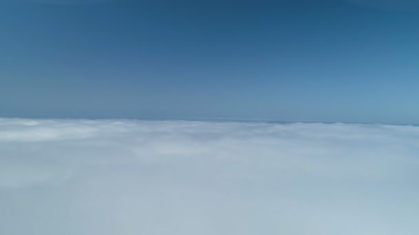 Flying above the clouds, aerial — Stock Video