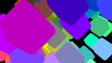 Soyut 3d render, dönen küpler, modern animasyon, geometrik arka plan, hareket tasarımı