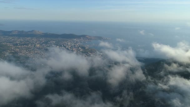 Αεροφωτογραφία πάνω από τα σύννεφα — Αρχείο Βίντεο