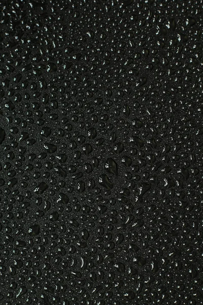 Gotas Água Fundo Preto Foto Close Pequenas Gotas Água Fundo — Fotografia de Stock