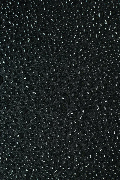 Капли Воды Черном Фоне Крупным Планом Снимок Капель Воды Черном — стоковое фото