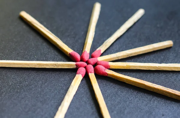 Group of red head matchsticks for wallpaper.