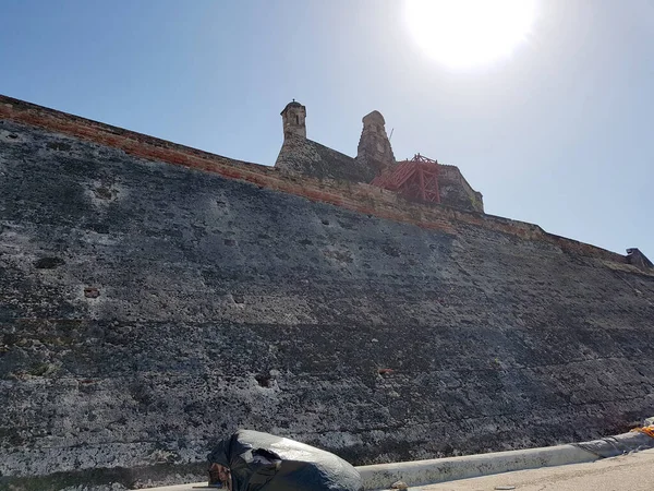 Cartagena Colombia 2018 Increíble Vista Del Castillo San Felipe Antiguo —  Fotos de Stock