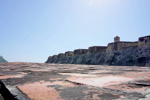 Cartagena Kolumbia 2018 Csodálatos Kilátás Nyílik Vár San Felipe Régi — Stock Fotó