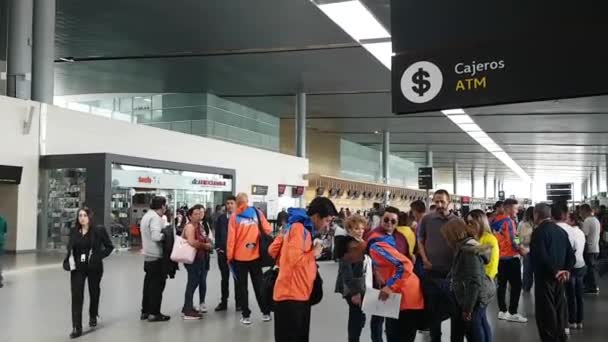 Bogotá Colômbia Janeiro 2020 Interior Dentro Aeroporto Dorado Bogotá Com — Vídeo de Stock