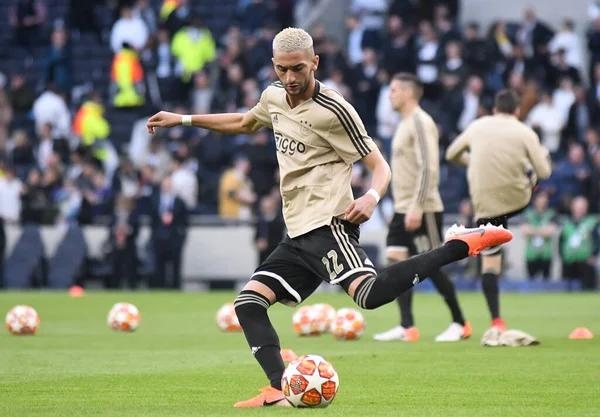 London England April 2019 Hakim Ziyech Ajax Pictured Prior First — Stock Photo, Image