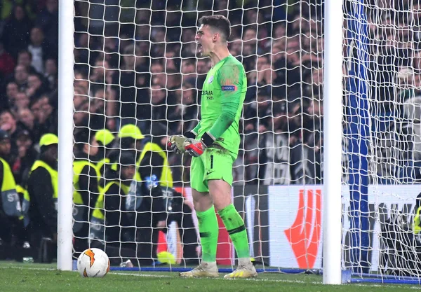 London England May 2019 Kepa Arrizabalaga Chelsea Reacts Saved Penalty — Stock Photo, Image